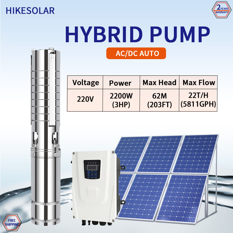 Farming Pump For Agriculture - Hybrid DC AC Solar Powered High