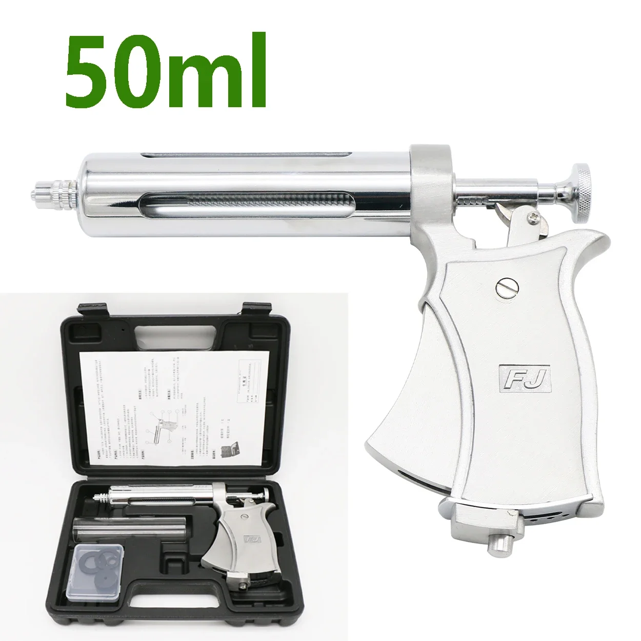 Veterinary Syringe Gun - 50ml Semi-automatic Adjustable Continuous Syringe Continuous