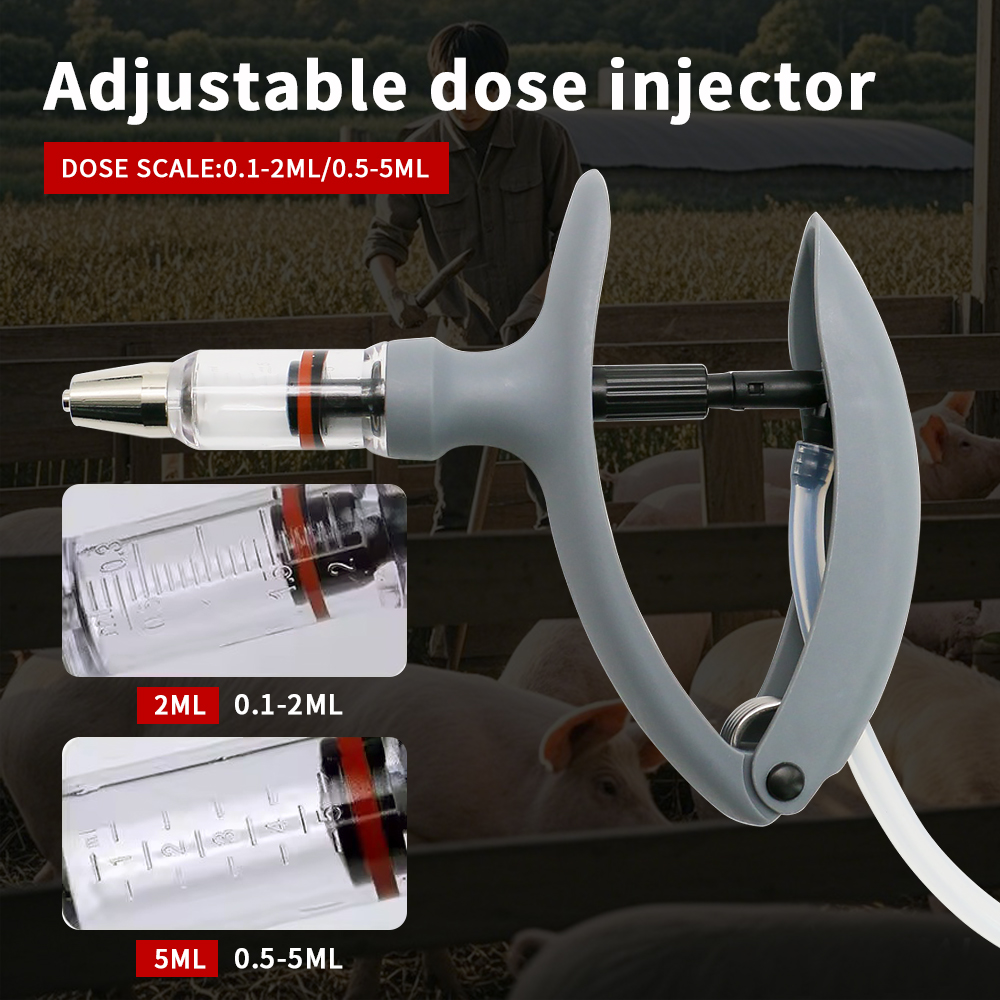 Veterinary Syringe Gun - 1 Pc 2ml / 5ml Animal