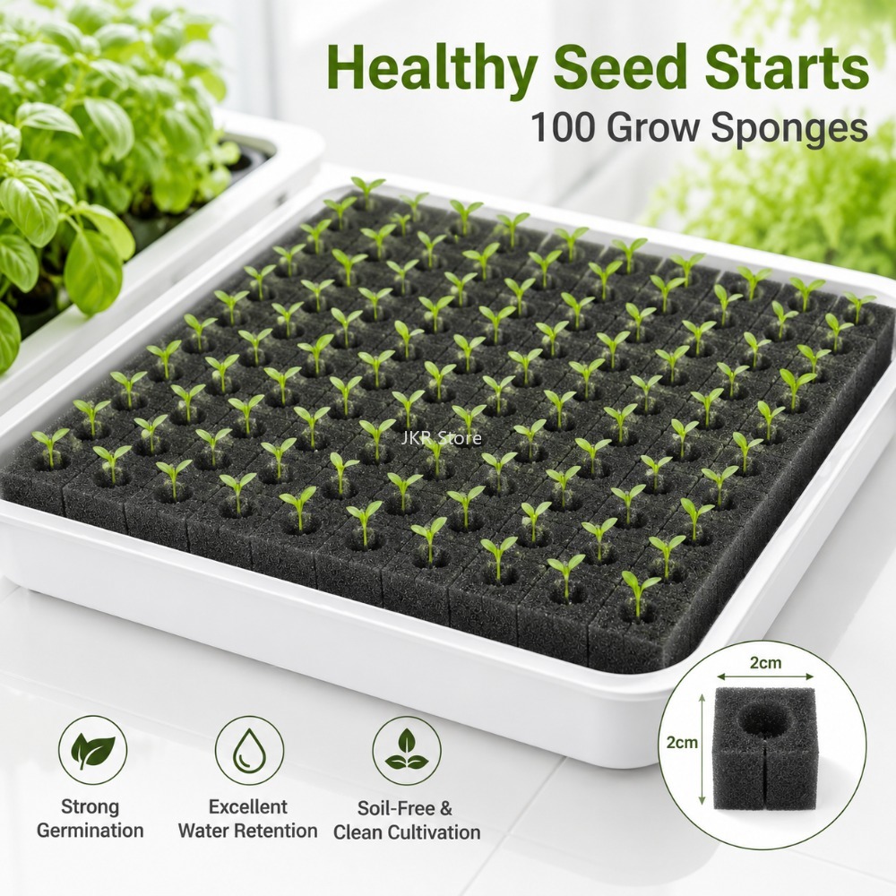 100Pcs Hydroponic Plant Sponge - Nursery Plug Tray review and price