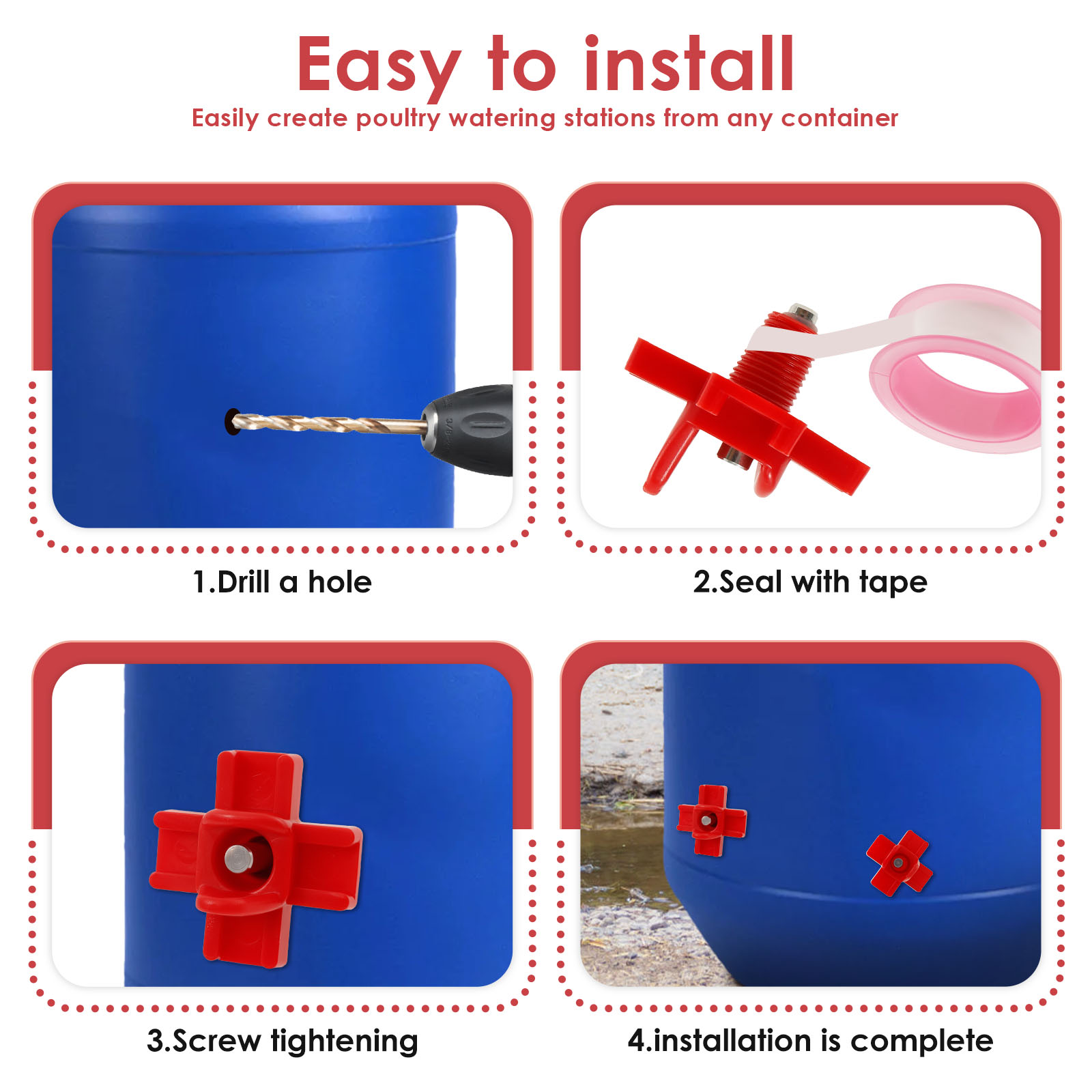 30Pcs Chicken Waterer Nipple D - Chicken Nipple Drinker review and price