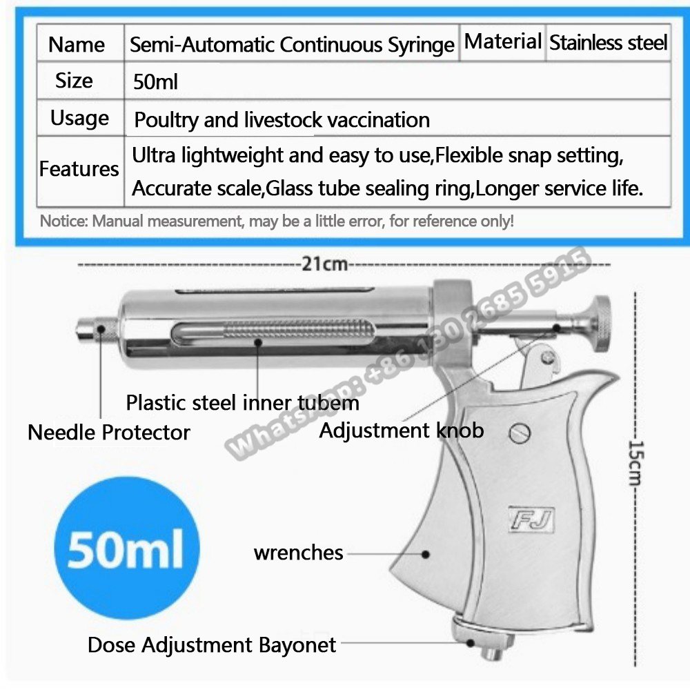 1 Pc Veterinary Animal Continu - Veterinary Syringe Gun review and price