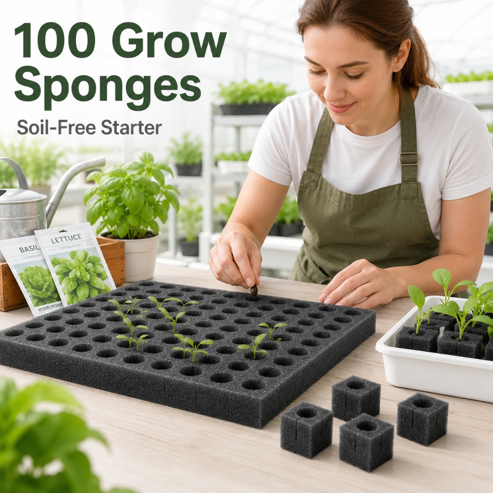 Hydroponic Plant Sponge 100Pcs - Nursery Plug Tray review and price