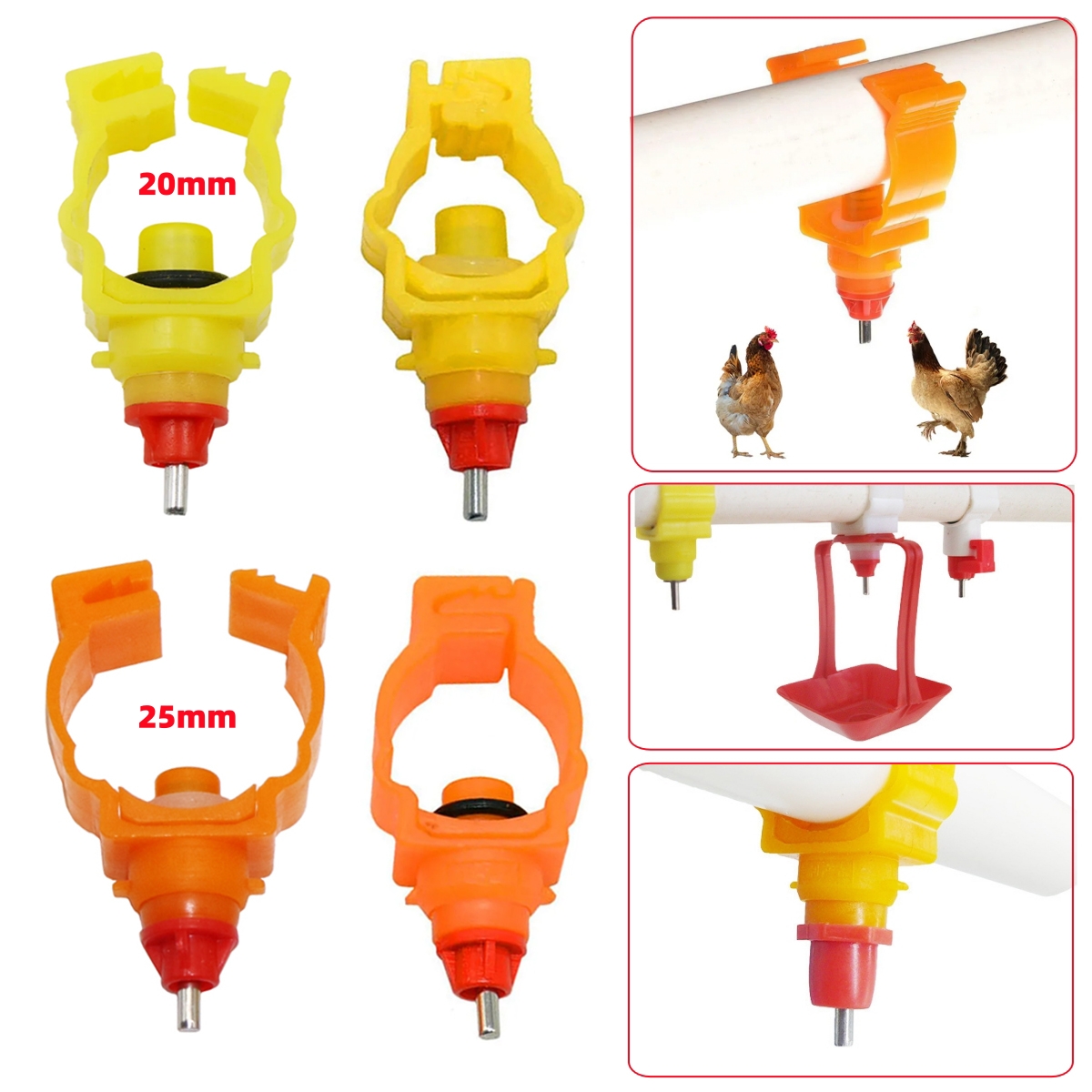 20mm 25mm Clamp-type Poultry N - Chicken Nipple Drinker review and price
