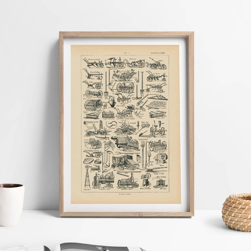 Farming Equipment Agricultural - Agriculture Farming Poster review and price