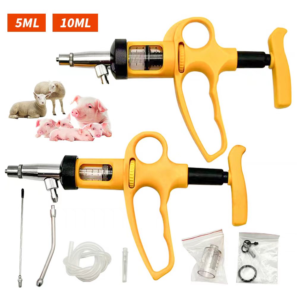 1 Pc 5/10 ml Animal Continuous - Veterinary Syringe Gun review and price