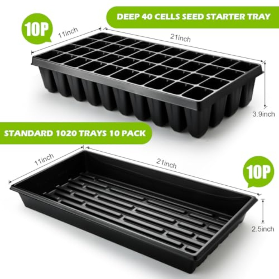 10 Pack 1020 Seed Starter Tray - Nursery Plug Tray review and price