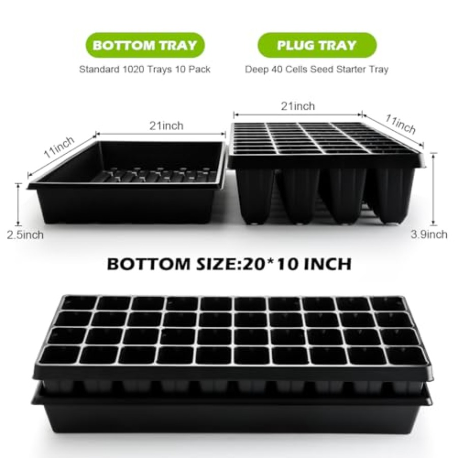 10 Pack 1020 Seed Starter Tray - Nursery Plug Tray review and price