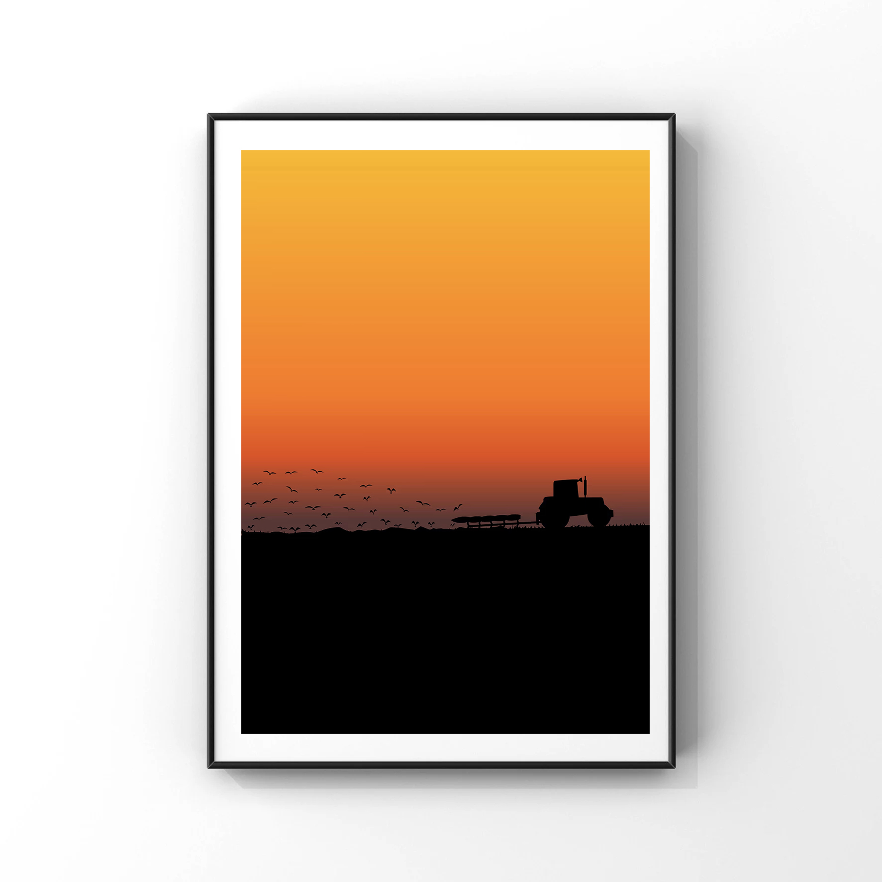 Abstract Art Tractor Working i - Agriculture Farming Poster review and price